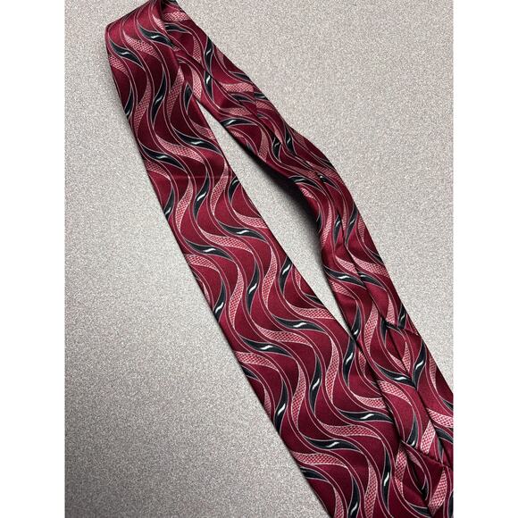Palatina Other - Palatina Red with Black and Silver Silk Tie